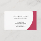 モダンミニマルエレガントスクリプトプロフェッショナル 名刺 (裏面)