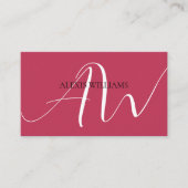 モダンミニマルエレガントスクリプトプロフェッショナル 名刺 (正面)