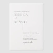 モダンミニマルエレガントスクリプト ベラム紙招待状 (正面)