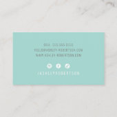 モダンミニマルエレガントスタイリッシュミット・グリーン 名刺 (裏面)