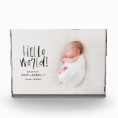 モダンミニマルエレガントタイポグラフィ新生児 フォトブロック (正面)