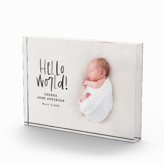 モダンミニマルエレガントタイポグラフィ新生児 フォトブロック (右)
