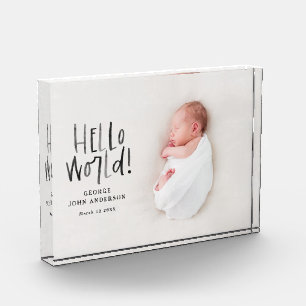 モダンミニマルエレガントタイポグラフィ新生児 フォトブロック