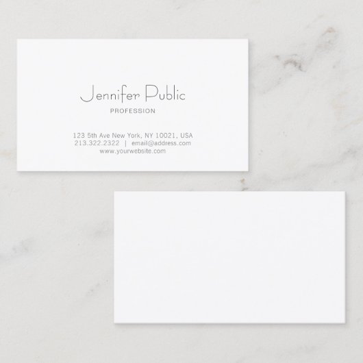 モダンミニマルエレガントテンプレートプロフェッショナル 名刺 (正面/裏面)