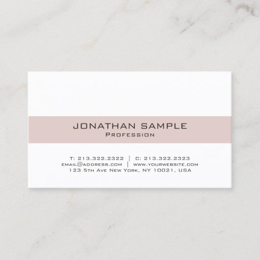 モダンミニマルエレガントデザインプロフェッショナル 名刺 (正面)