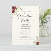 モダンミニマルエレガントフローラ卒業党 招待状 (スタンド正面)