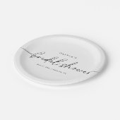 モダンミニマルエレガントブライダルシャワー ペーパープレート (アングル)