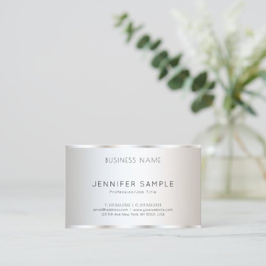 モダンミニマルエレガントプロフェッショナルテンプレート 名刺 (スタンド正面)