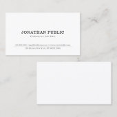 モダンミニマルエレガントプロフェッショナルテンプレート 名刺 (正面/裏面)