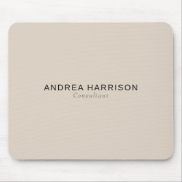 モダンミニマルエレガントベージュ名 マウスパッド