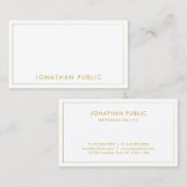 モダンミニマルエレガントリストテンプレート金ゴールド名文字 名刺 (正面/裏面)