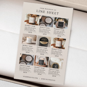 モダンミニマルエレガントリストBeige製品ラインシート