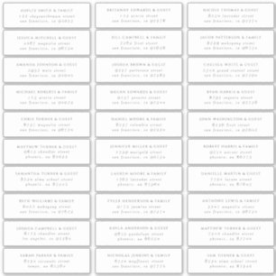 モダンミニマルエレガントリストChic Guest Namesアドレス シール