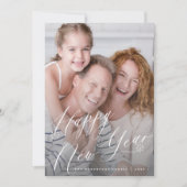 モダンミニマルエレガント写真の新年表 シーズンカード (正面)