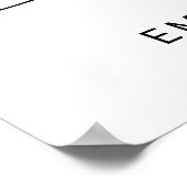 モダンミニマルエレガント写真結婚の歓迎 ポスター (角)