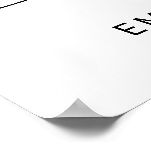 モダンミニマルエレガント写真結婚の歓迎 ポスター (角)