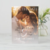 モダンミニマルエレガント写真結婚の 招待状 (スタンド正面)