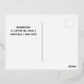 モダンミニマルエレガント応援 箔シーズンポストカード (裏面)