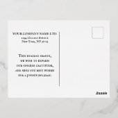 モダンミニマルエレガント応援 箔シーズンポストカード (裏面)