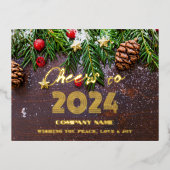 モダンミニマルエレガント応援 箔シーズンポストカード (正面)