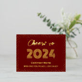 モダンミニマルエレガント応援 箔シーズンポストカード (立ち正面)