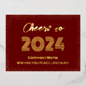 モダンミニマルエレガント応援 箔シーズンポストカード (正面)