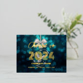 モダンミニマルエレガント応援 箔シーズンポストカード (立ち正面)