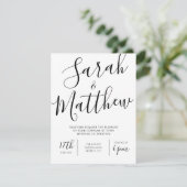 モダンミニマルエレガント書道 招待状 (スタンド正面)