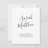 モダンミニマルエレガント書道 招待状 (裏面)