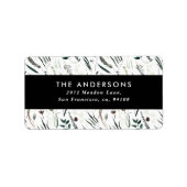 モダンミニマルエレガント植物ユーカリ ラベル (正面)