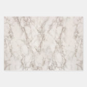 モダンミニマルエレガント灰色の大理石のテクスチャ ラッピングペーパーシート (正面3)