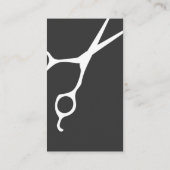 モダンミニマルエレガント白グレー美容師 名刺 (裏面)