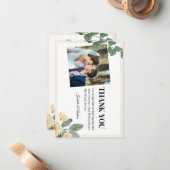 モダンミニマルエレガント結婚フローラ ノートカード (正面/裏面インサイチュ)