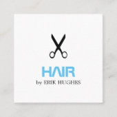 モダンミニマルエレガント美容師 スクエア名刺 (正面)