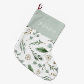 モダンミニマルエレガント脚本 ラージクリスマスストッキング (正面 (吊り時))