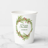 モダンミニマルエレガント葉 紙コップ (裏面)