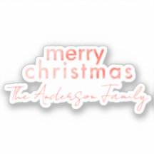 モダンミニマルエレガント赤クリスマスの水色