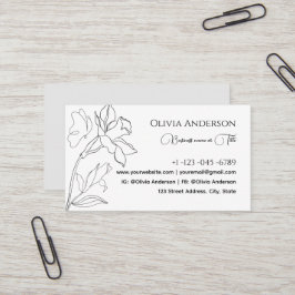 モダンミニマルエレガント黒 名刺