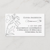 モダンミニマルエレガント黒 名刺 (正面)