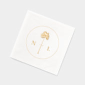 モダンミニマルエレガント1グラム結婚熱帯病 箔ナプキン (左)