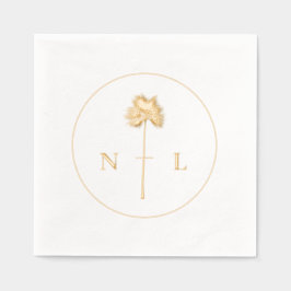 モダンミニマルエレガント1グラム結婚熱帯病 箔ナプキン