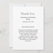 モダンミニマルエレガント4サンキューカード 招待状 (裏面)