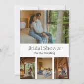 モダンミニマルエレガント4ブライダルシャワー 招待状 (正面)