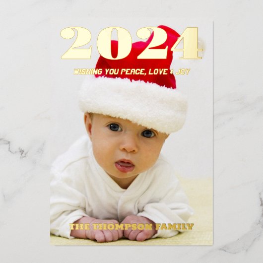 モダンミニマルエレガント 箔シーズンカード (正面)