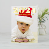 モダンミニマルエレガント 箔シーズンカード (立ち正面)