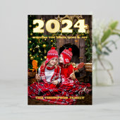 モダンミニマルエレガント 箔シーズンカード (立ち正面)