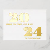 モダンミニマルエレガント 箔シーズンカード (正面)