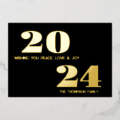 モダンミニマルエレガント 箔シーズンカード (正面)