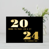 モダンミニマルエレガント 箔シーズンカード (立ち正面)