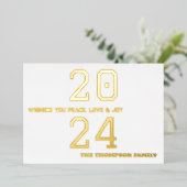 モダンミニマルエレガント 箔シーズンカード (立ち正面)